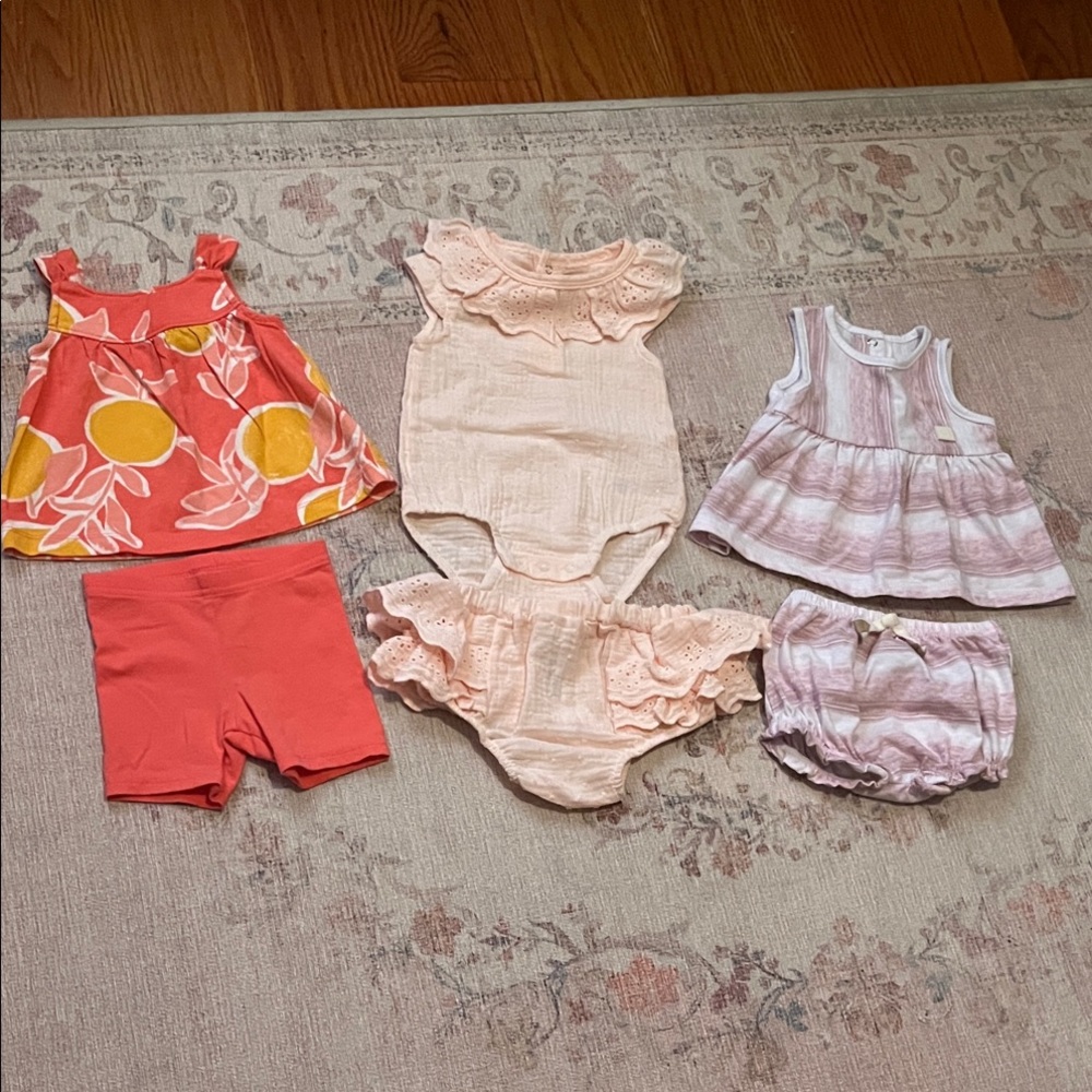 Adorable Baby Clothing Set with Floral and Lace Details